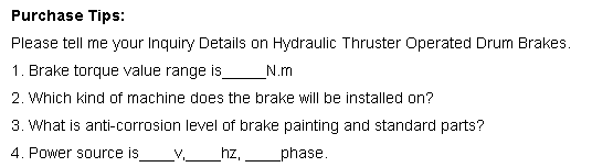 drum brakes with thruster